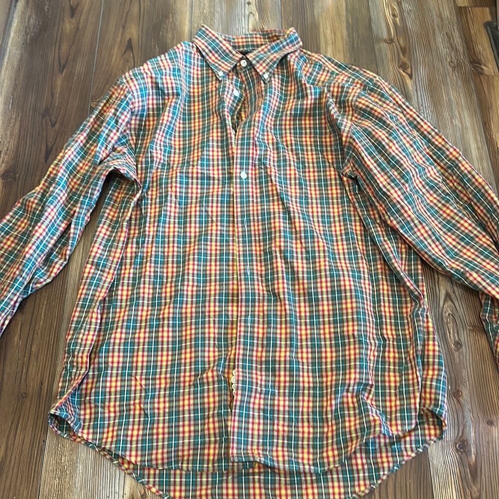 Lands End long sleeve button down shirt